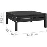  Vrtna sedežna garnitura 10-delna trdna borovina črna, (20675488) | Shoptok.si