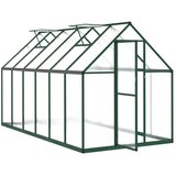  Staklenik s okvirom zeleni 334 x 169 x 195 cm aluminijski | Eponuda.ba