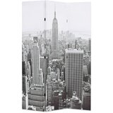 vidaXL Zložljiv paravan 120x170 cm New York podnevi črn in bel Cene