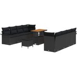  Sjedeća garnitura za vrt s jastukom Crna 90 x 55 x 71 cm | shoptok.hr