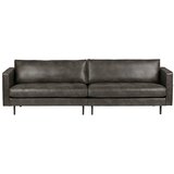 BePureHome crni kauč od reciklirane kože Rodeo, 277 cm | shoptok.hr