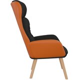  Stolica za opuštanje od tkanine i PVC-a crna | shoptok.hr