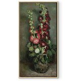  Slika - Vincent Van Gogh – Vase of Hollyhocks 40x80 U prirodnom drvenom okviru | shoptok.hr