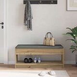  Haldna klop z blazino s polico Umetni hrast 103 x 38 x 45 cm, (5000155647) | Shoptok.si