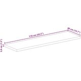  Mizna plošča 110x40x3,8 cm pravokotna grob trden mangov les, (5000269002) | Shoptok.si