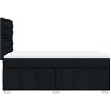 vidaXL Box spring postelja z vzmetnico črna 90x200 cm blago | Shoptok.si