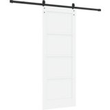 vidaXL Klizna vrata s kompletnim okovima Bijela 78x202 cm Čvrsta drvena borovina | shoptok.hr
