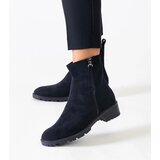 Gemre Zahra black high platform ankle boots in eco-suede | shoptok.hr
