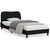 vidaXL Posteljni okvir z vzglavjem črn 80x200 cm blago Cene