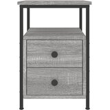  Noćni ormarići 2 kom siva boja hrasta 34 x 35,5 x 50 cm drveni | shoptok.hr