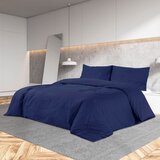  Set posteljine za poplun modri 200x220 cm pamučni | shoptok.hr