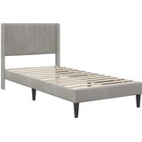  Okvir kreveta s madracem Svijetlo siva 90 x 190 cm Baršun | shoptok.hr