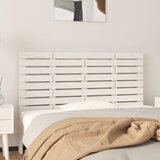  Zidno uzglavlje bijelo 126x3x63 cm od masivne borovine | shoptok.hr