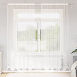 vidaXL Zavjese sa zavjesama Cvjetni Bijelo 150 x 240 cm Poliester | shoptok.hr