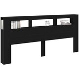  Glava postelje s LED lučmi Črna hrast 220x18,5x103,5 cm, (22008401) | Shoptok.si