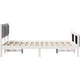  Krevetna konstrukcija Svijetlo siva 120 x 190 cm tkanina Bijela | shoptok.hr
