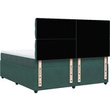 vidaXL Box spring postelja z vzmetnico temno zelena 200x200 cm žamet, (21310697) | Shoptok.si