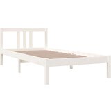  Posteljni okvir bel iz trdnega lesa 90x200 cm, (20645699) | Shoptok.si