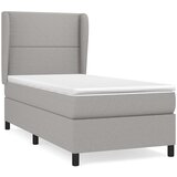 Box spring krevet s madracem svjetlosivi 90x190 cm od tkanine | shoptok.hr
