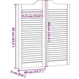 vidaXL Swing Doors Louvred Design 1 par masivni les borovega lesa | Shoptok.si