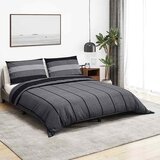  Set posteljine za poplun tamnosivi 225x220 cm pamučni | shoptok.hr