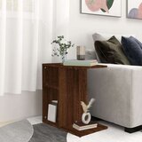  Bočni stolić boja smeđeg hrasta 50x30x50 cm konstruirano drvo | shoptok.hr