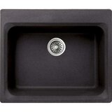 Inter Ceramic Sudopera usadna pravougaona 52x62x21 sifon 11cm granit crna+s1 Cene