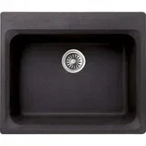 Sudopera usadna pravougaona 52x62x21 sifon 11cm granit crna+s1