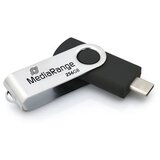 Mediarange Germany USB FLASH MEMORIJE TYPE-C 256GB 3.2 GEN 1 SWIVEL HOUSING/SREBRNO-CRNA | ePonuda.com