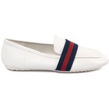 Shelvt White ballerinas with decorative stripes | shoptok.hr