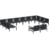 vidaXL Vrtna sedežna garnitura 12 pcs Antracitna Jeklo | Shoptok.si