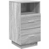 Maison Chic Nočna omarica - Nočna miza z 2 predaloma siva sonoma 36x36x68 cm, (21687252) | Shoptok.si