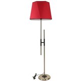 Opviq Felix Mat Krom Lambader Altıgen Kırmızı Abajurlu Red Floor Lamp