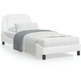 vidaXL Okvir za krevet s uzglavljem bijeli 90x190 cm od umjetne kože | shoptok.hr