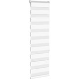 vidaXL Zebra senčilo bela 50x150 cm tkanina širina 45,9cm poliester | Shoptok.si