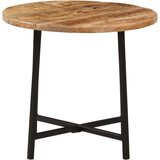 Maison Chic Klubska mizica - kavna mizica - Nizka mizica 45x45x40 cm trden mangov les in železo, (21754435) | Shoptok.si