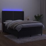  box spring s madracem LED crni 140x190 cm baršun | shoptok.hr