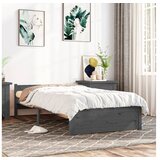  Za krevet sivi masivno drvo 75x190 cm 2FT6 jednokrevetni | shoptok.hr