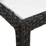  Vrtni stol 150x90x75 cm od kaljenog stakla i poliratana crni | shoptok.hr