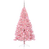  Umjetno predsvijetljeno božićno drvce Ružičasta 180 cm PVC | shoptok.hr