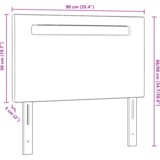 vidaXL Naslon za glavo Preprost dizajn Čista bela 90 cm Umetna usnja | Shoptok.si