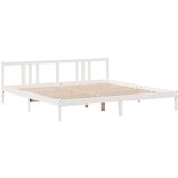 vidaXL Knjižna postelja brez vzmetnice bela 200x200 cm trdna borovina | Shoptok.si
