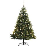  Umjetno božićno drvce 300 LED sa šarkama i kuglicama 210 cm | shoptok.hr