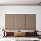 vidaXL Stenski paneli 12 kosov kapučino 60x30 cm umetno usnje 2,16 m² Cene