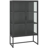  Visoka komoda antracit 80x35x135 cm od čelika i kaljenog stakla | Eponuda.ba