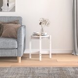  Stolić za kavu bijeli Ø 42,5x45 cm od masivne borovine | shoptok.hr