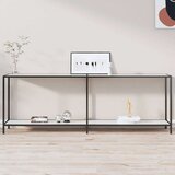 vidaXL Konzolni stol bijeli 220 x 35 x 75,5 cm od kaljenog stakla Cijene
