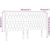  LED uzglavlje plavo 183 x 16 x 118/128 cm od tkanine | shoptok.hr