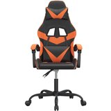  Okretna igraća stolica crno-narančasta od umjetne kože | shoptok.hr