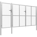  Vrtna vrata Čelik 400x150 cm Srebrna | shoptok.hr